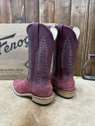 Women's Fenoglio Burgundy Roughout Boot-Women's Boots-Fenoglio Boots-Lucky J Boots & More, Women's, Men's, & Kids Western Store Located in Carthage, MO