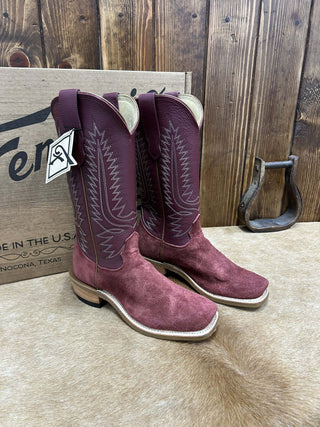 Women's Fenoglio Burgundy Roughout Boot-Women's Boots-Fenoglio Boots-Lucky J Boots & More, Women's, Men's, & Kids Western Store Located in Carthage, MO