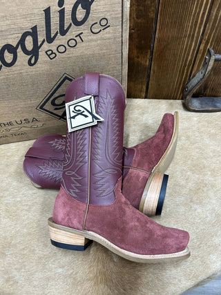 Women's Fenoglio Burgundy Roughout Boot-Women's Boots-Fenoglio Boots-Lucky J Boots & More, Women's, Men's, & Kids Western Store Located in Carthage, MO