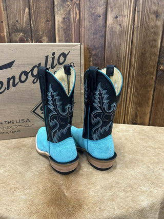Women's Fenoglio Turquoise Roughout Boot-Women's Boots-Fenoglio Boots-Lucky J Boots & More, Women's, Men's, & Kids Western Store Located in Carthage, MO