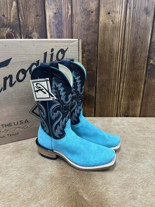 Women's Fenoglio Turquoise Roughout Boot-Women's Boots-Fenoglio Boots-Lucky J Boots & More, Women's, Men's, & Kids Western Store Located in Carthage, MO