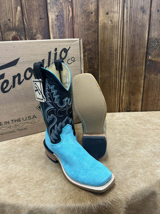 Women's Fenoglio Turquoise Roughout Boot-Women's Boots-Fenoglio Boots-Lucky J Boots & More, Women's, Men's, & Kids Western Store Located in Carthage, MO