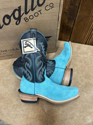 Women's Fenoglio Turquoise Roughout Boot-Women's Boots-Fenoglio Boots-Lucky J Boots & More, Women's, Men's, & Kids Western Store Located in Carthage, MO