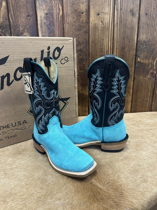 Women's Fenoglio Turquoise Roughout Boot-Women's Boots-Fenoglio Boots-Lucky J Boots & More, Women's, Men's, & Kids Western Store Located in Carthage, MO