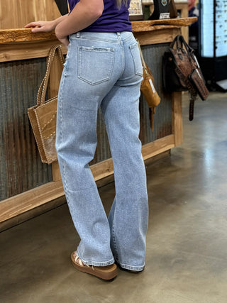 Women's Flying Monkey Hallie High Rise Wide Leg Jean-Women's Denim-Flying Monkey-Lucky J Boots & More, Women's, Men's, & Kids Western Store Located in Carthage, MO