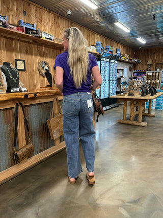 Women's Flying Monkey Isabel Mid Rise Wide Leg Jean-Women's Denim-Flying Monkey-Lucky J Boots & More, Women's, Men's, & Kids Western Store Located in Carthage, MO