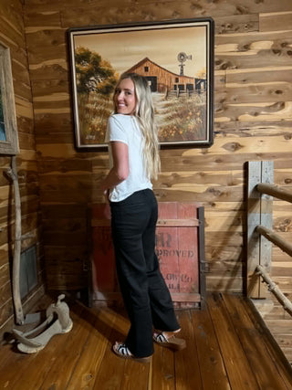 Women's Flying Monkey Stevie High Rise Trouser Wide Leg Jean-Women's Denim-Flying Monkey-Lucky J Boots & More, Women's, Men's, & Kids Western Store Located in Carthage, MO