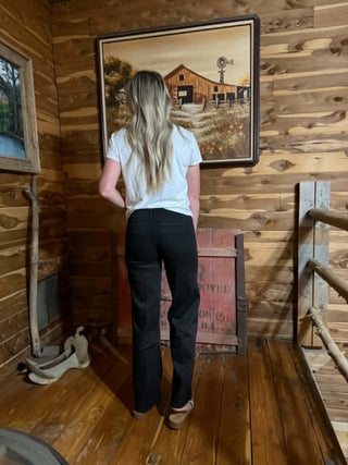 Women's Flying Monkey Stevie High Rise Trouser Wide Leg Jean-Women's Denim-Flying Monkey-Lucky J Boots & More, Women's, Men's, & Kids Western Store Located in Carthage, MO