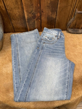 Women's Hidden Carrie High Rise Dad Jean - Lucky J Boots & More