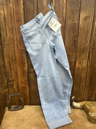 Women's Hidden Valery Mid Rise Cuffed Dad Jean-Women's Denim-HIDDEN-Lucky J Boots & More, Women's, Men's, & Kids Western Store Located in Carthage, MO