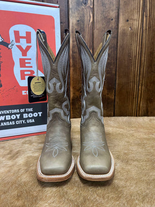 Women's Hyer Augusta Tan Cowhide Boot-Women's Boots-HYER Boots-Lucky J Boots & More, Women's, Men's, & Kids Western Store Located in Carthage, MO
