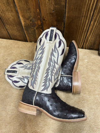 Women's Hyer Harper Blackberry FQ Ostrich Boot-Women's Boots-HYER Boots-Lucky J Boots & More, Women's, Men's, & Kids Western Store Located in Carthage, MO