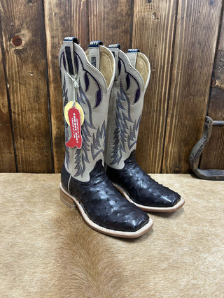 Women's Hyer Harper Blackberry FQ Ostrich Boot-Women's Boots-HYER Boots-Lucky J Boots & More, Women's, Men's, & Kids Western Store Located in Carthage, MO