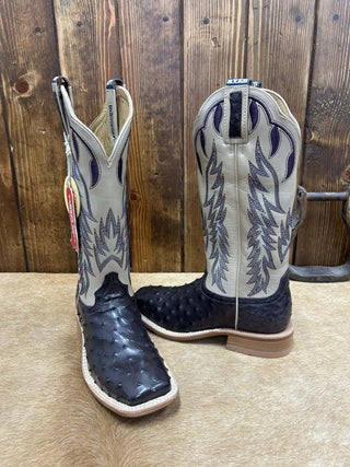 Women's Hyer Harper Blackberry FQ Ostrich Boot-Women's Boots-HYER Boots-Lucky J Boots & More, Women's, Men's, & Kids Western Store Located in Carthage, MO