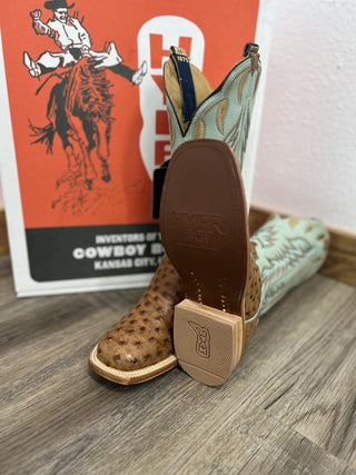 Women's Hyer Harper Brandy Full Quill Ostrich Boot-Women's Boots-HYER Boots-Lucky J Boots & More, Women's, Men's, & Kids Western Store Located in Carthage, MO