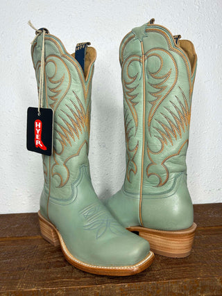 Women's Hyer Leawood Robin's Egg Cowhide Boot-Women's Boots-HYER Boots-Lucky J Boots & More, Women's, Men's, & Kids Western Store Located in Carthage, MO