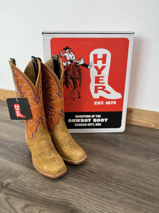 Women's Hyer Rose Hill Bronze Roughout Boot-Women's Boots-HYER Boots-Lucky J Boots & More, Women's, Men's, & Kids Western Store Located in Carthage, MO