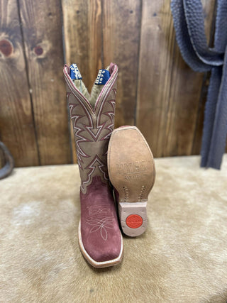 Women's Hyer Rose Hill Burgundy Roughout Boot-Women's Boots-HYER Boots-Lucky J Boots & More, Women's, Men's, & Kids Western Store Located in Carthage, MO