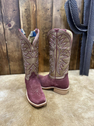 Women's Hyer Rose Hill Burgundy Roughout Boot-Women's Boots-HYER Boots-Lucky J Boots & More, Women's, Men's, & Kids Western Store Located in Carthage, MO