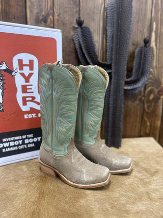 Women's Hyer Rose Hill Sand Roughout Boot-Women's Boots-HYER Boots-Lucky J Boots & More, Women's, Men's, & Kids Western Store Located in Carthage, MO