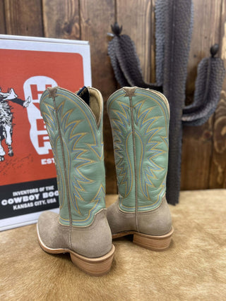 Women's Hyer Rose Hill Sand Roughout Boot-Women's Boots-HYER Boots-Lucky J Boots & More, Women's, Men's, & Kids Western Store Located in Carthage, MO