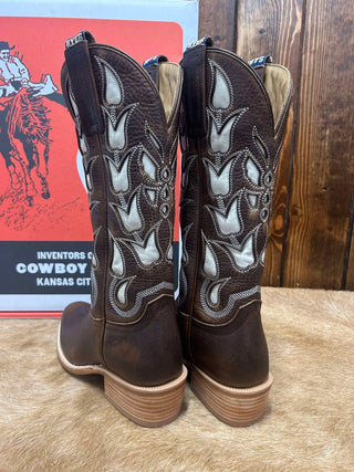 Women's Hyer Rozel Walnut Cowhide Boot-Women's Boots-HYER Boots-Lucky J Boots & More, Women's, Men's, & Kids Western Store Located in Carthage, MO