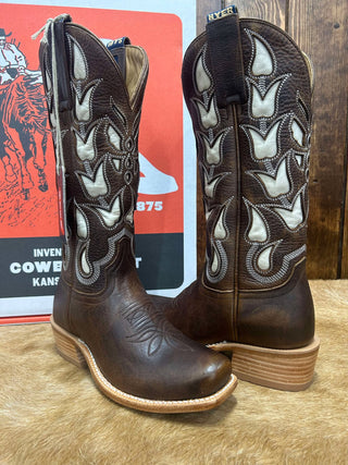 Women's Hyer Rozel Walnut Cowhide Boot-Women's Boots-HYER Boots-Lucky J Boots & More, Women's, Men's, & Kids Western Store Located in Carthage, MO