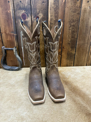 Women's Hyer Tipton Saddle Tan Crunch Cowhide Boot-Women's Boots-HYER Boots-Lucky J Boots & More, Women's, Men's, & Kids Western Store Located in Carthage, MO