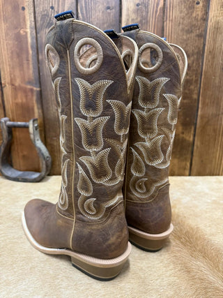 Women's Hyer Tipton Saddle Tan Crunch Cowhide Boot-Women's Boots-HYER Boots-Lucky J Boots & More, Women's, Men's, & Kids Western Store Located in Carthage, MO