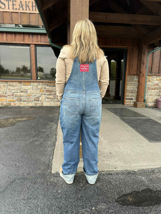 Women's Kimes Billy Dark Wash Overalls-Women's Denim-Kimes Ranch-Lucky J Boots & More, Women's, Men's, & Kids Western Store Located in Carthage, MO