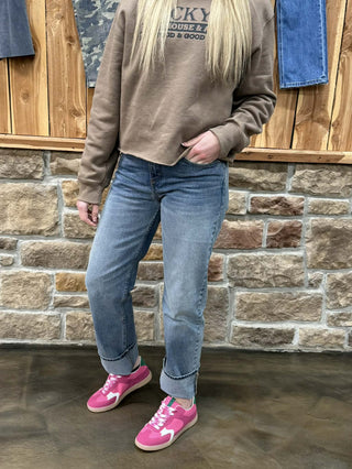 Women's Kimes Mia Mid Wash Jean-Women's Denim-Kimes Ranch-Lucky J Boots & More, Women's, Men's, & Kids Western Store Located in Carthage, MO