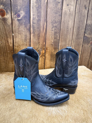 Women's Lane Lexington Jet Black Bootie-Women's Booties-Lane Boots-Lucky J Boots & More, Women's, Men's, & Kids Western Store Located in Carthage, MO