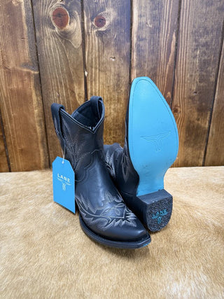 Women's Lane Lexington Jet Black Bootie-Women's Booties-Lane Boots-Lucky J Boots & More, Women's, Men's, & Kids Western Store Located in Carthage, MO