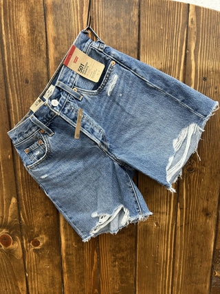 Women's Levi's 501 Mid Thigh Shorts-Women's Denim-Levi's-Lucky J Boots & More, Women's, Men's, & Kids Western Store Located in Carthage, MO