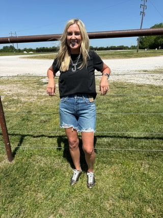 Women's Levi's 501 Mid Thigh Shorts-Women's Denim-Levi's-Lucky J Boots & More, Women's, Men's, & Kids Western Store Located in Carthage, MO