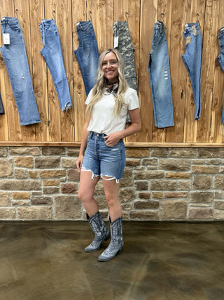 Women's Levi's 501 Mid Thigh Shorts-Women's Denim-Levi's-Lucky J Boots & More, Women's, Men's, & Kids Western Store Located in Carthage, MO