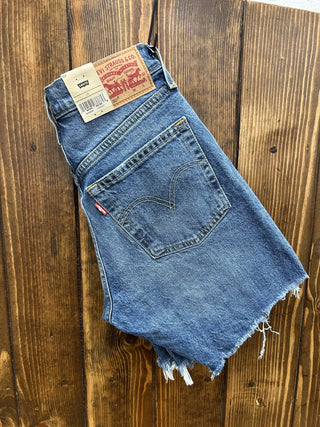 Women's Levi's 501 Mid Thigh Shorts-Women's Denim-Levi's-Lucky J Boots & More, Women's, Men's, & Kids Western Store Located in Carthage, MO