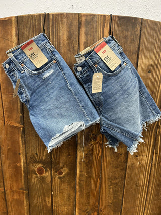Women's Levi's 501 Mid Thigh Shorts-Women's Denim-Levi's-Lucky J Boots & More, Women's, Men's, & Kids Western Store Located in Carthage, MO