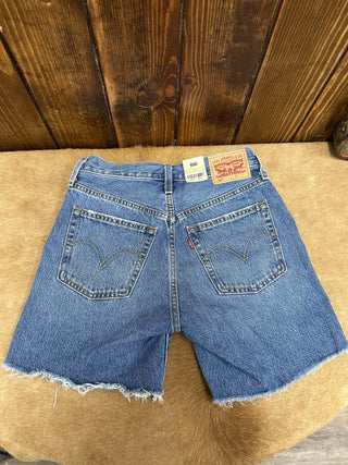 Women's Levi's 501 Mid Thigh Shorts-Women's Denim-Levi's-Lucky J Boots & More, Women's, Men's, & Kids Western Store Located in Carthage, MO