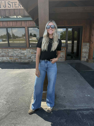 Women's Levi's Ribcage Wide Leg in Medium Wash-Women's Denim-Levi's-Lucky J Boots & More, Women's, Men's, & Kids Western Store Located in Carthage, MO