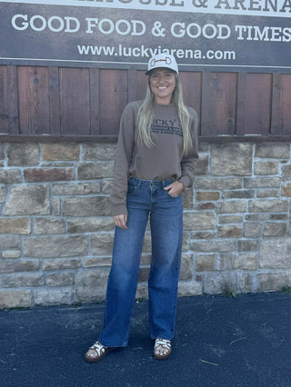 Women's Levi's Super Low Loose in Medium Wash Jean-Women's Denim-Levi's-Lucky J Boots & More, Women's, Men's, & Kids Western Store Located in Carthage, MO