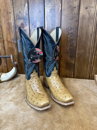 Women's Macie Bean Antique Saddle Full Quill Ostrich Boot-Women's Boots-Macie Bean-Lucky J Boots & More, Women's, Men's, & Kids Western Store Located in Carthage, MO