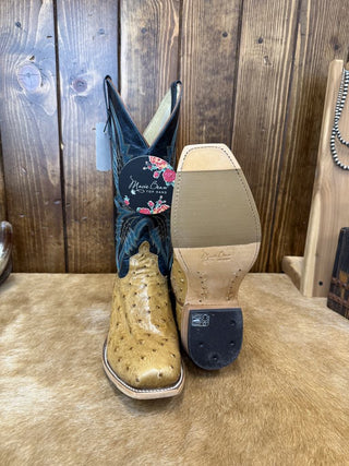 Women's Macie Bean Antique Saddle Full Quill Ostrich Boot-Women's Boots-Macie Bean-Lucky J Boots & More, Women's, Men's, & Kids Western Store Located in Carthage, MO