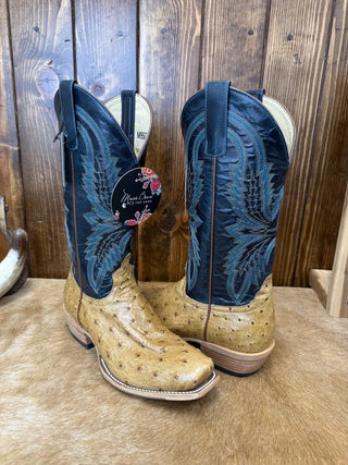 Women's Macie Bean Antique Saddle Full Quill Ostrich Boot-Women's Boots-Macie Bean-Lucky J Boots & More, Women's, Men's, & Kids Western Store Located in Carthage, MO