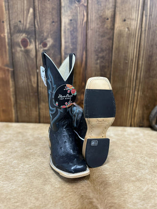 Women's Macie Bean Black FQ Ostrich Boot-Women's Boots-Macie Bean-Lucky J Boots & More, Women's, Men's, & Kids Western Store Located in Carthage, MO