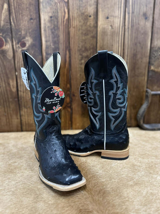 Women's Macie Bean Black FQ Ostrich Boot-Women's Boots-Macie Bean-Lucky J Boots & More, Women's, Men's, & Kids Western Store Located in Carthage, MO