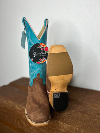 Women's Macie Bean Kango Tabacco Reversed Smooth Quill Boot-Women's Boots-Macie Bean-Lucky J Boots & More, Women's, Men's, & Kids Western Store Located in Carthage, MO