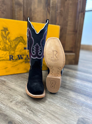 Women's R. Watson Black Roughout Boot-Women's Boots-R. Watson-Lucky J Boots & More, Women's, Men's, & Kids Western Store Located in Carthage, MO