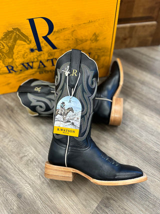 Women's R. Watson Ebony Calf Boot-Women's Boots-R. Watson-Lucky J Boots & More, Women's, Men's, & Kids Western Store Located in Carthage, MO