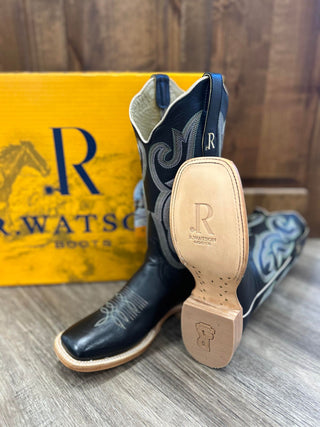 Women's R. Watson Ebony Calf Boot-Women's Boots-R. Watson-Lucky J Boots & More, Women's, Men's, & Kids Western Store Located in Carthage, MO